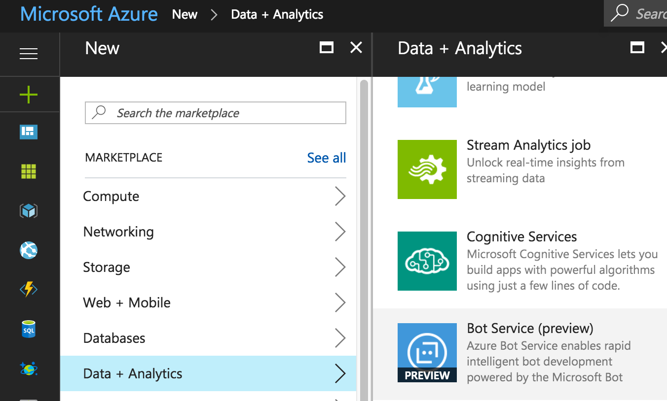Microsoft Azure - Bot Service