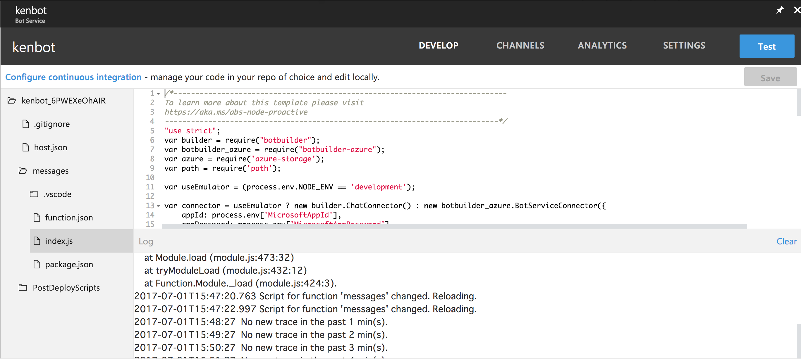 Microsoft Azure - Bot Service